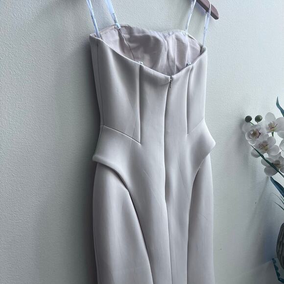 Tony Bowls Paris Cream Strapless Bodycon Mermaid Ball Gown Prom Dress Women's 2 - Picture 10 of 14